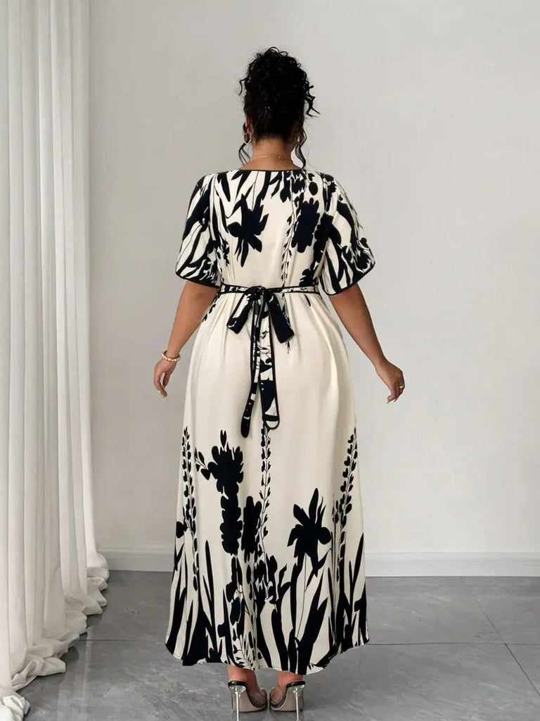 Floral Print A-Line Dress